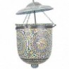 Lampe de plafond marocain Verre en verre multicolore | Lampe de toit Lampe Night Mesh Lampes Morocha 50x28x28cm