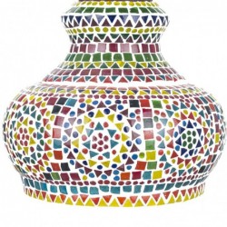 Lampe de plafond marocain Verre en verre multicolore | Lampe de toit Lampe nuit Table de nuit Morochan Lampes 27x28x28cm