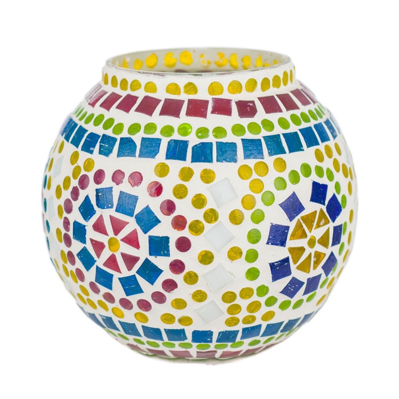 Verre marocaine en verre multicolore | Lampe de bureau Lampe Night Mesh Lampes Morocha 14x16x16cm