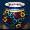 Verre marocaine en verre multicolore | Lampe de bureau Lampe Table de soirée Maroci 15x16x16cm