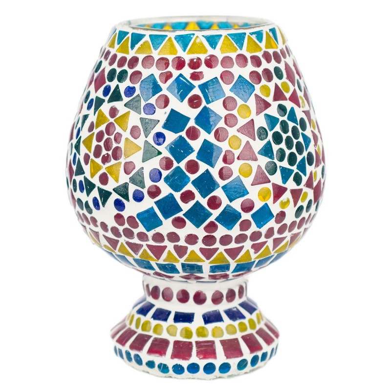 Lampe marocaine Verre en verre de verre multicolore | Lampe de bureau Lampe Table de soirée Morochages 18x13x13cm