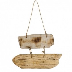 Pendentif en bois Brown Beach | Pendentif Appliquer des ornements nautiques muraux 15x2x21cm