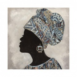 Femme de peinture femme africaine noire | Boîte de boîte boîte décoration Salon Photos pour les chambres modernes 80x4x80cm