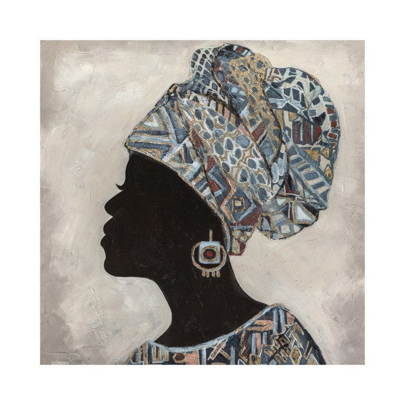 Femme de peinture femme africaine noire | Boîte de boîte boîte décoration Salon Photos pour les chambres modernes 80x4x80cm