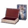 Box livre Tiger et éléphant 2 unités MDF Poly poly | Boîtes de livres Boîte de livre décorative Boîte à bois 5x13x21cm