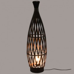 Lampe brun en bois | Lampe de lampe de pied Morocha 90x25x25cm