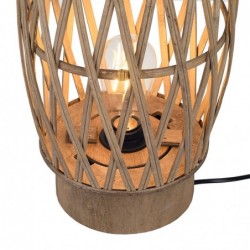 Lampe brun en bois | Lampe de lampe de pied Morocha 90x25x25cm