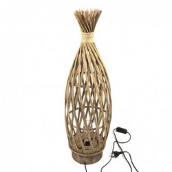 Lampe brun en bois | Lampe de lampe de pied Night maille Lampes Morocha 75x22x222cm