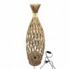 Lampe brun en bois | Lampe de lampe de pied Night maille Lampes Morocha 75x22x222cm