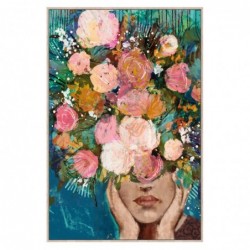 Peinture Rose Fleurs Femme...