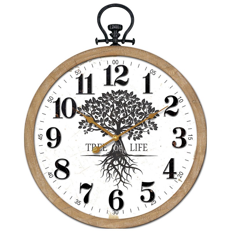 Arbre mural White Life MDF | Horloge Vintage mur mur mur mur mur vintage 70x4x60cm