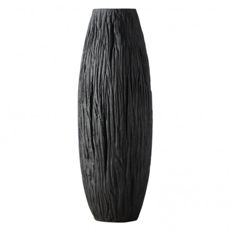 Vase de résine décorative noire | Vase Vase Vase Céramique décorative Céramique 46x16x16cm