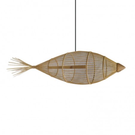 Lampe brun en bois | Lampe de toit Lampe Morocha 95x25x25cm