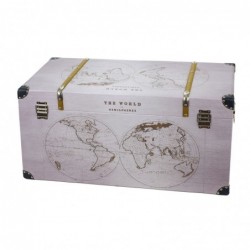 Vintage Boxes World 2 Unités MDF et PVC | Vancière Vintage Suitcase Vintage Vancies 40x40x80cm