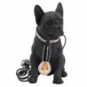 Lampe Bulldog French Resine Black | Lampe de lampe de pied Table de soirée Morocci Lampes 29x15x25cm