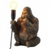 Résine grise Gorilla en forme de Lampara | Lampe de sol Lampe Night Table Marroqui Lampe 24x17x18cm