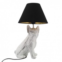 Lampe de résine en forme de bouledogue | Lampe à pied Table de nuit Table de nuit Morochan Lampes 48x25x31cm