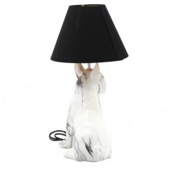 Lampe de résine en forme de bouledogue | Lampe à pied Table de nuit Table de nuit Morochan Lampes 48x25x31cm