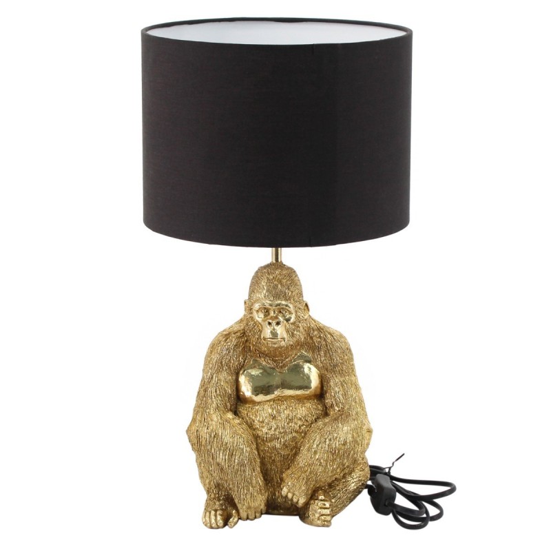 lampe en forme d'or orangutan | Lampe de lampe de pied Table de soirée Lampes Morochan 45x24x24cm