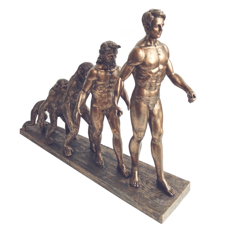 Figure Evolution Evolution Résine d'or Golden | Figure de bronze Figurines décoratives Décoration originale 43x19x58cm