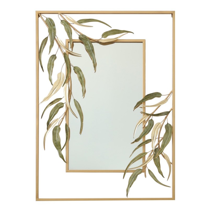 Miroir blanc en métal | Miroir rond miroir rustique 100x5x70cm