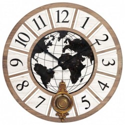 MDF Blanc MapMundi Horloge...