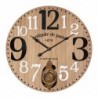 Horloge murale brune MDF | Montre horloge murale murale vintage Vintage 58x4x58cm