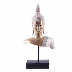 Bouddha avec une base en résine dorée | Bouddha Figure Resin Figures pour la décoration de résine de figure de jardin 40x10x20c