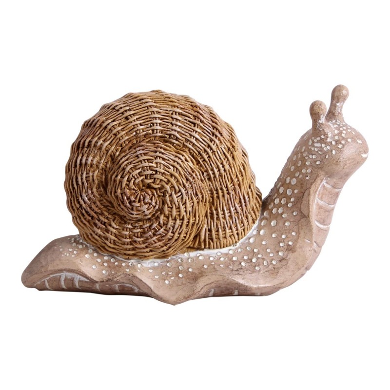 Figure Snate Brown of Resin | Figure de figure animale pour la décoration de la figure de jardin 7x6x13cm