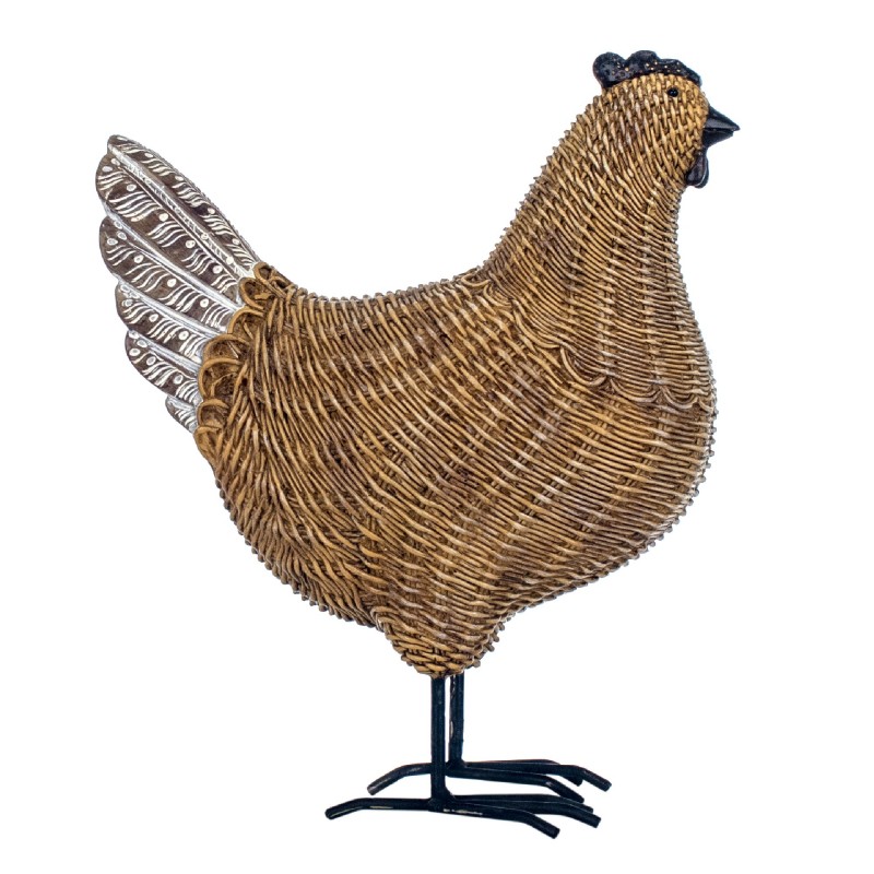 Figure Gallina Brown Resin | GALLINA Figure Resin Figures pour la décoration de figurines de jardin 25x10x21cm