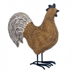 Figure Gallo Brown Resin | GALLINA Figure Resin Figures pour la décoration de figurines de jardin 27x11x25cm