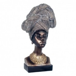 Black African Head of Resin | Figurines africaines figures décoratives de décoration salle 40x16x23cm