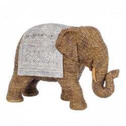 Figure Elephant Brown Resin...