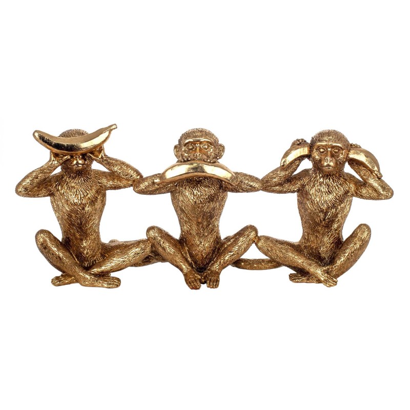 Figure Resin Golden Monkeys | Figure mono décoration Décoration moderne Figures 17x9x40cm