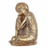 Bouddha Sente Dorado de Resin | Bouddha Figure Resin Figures pour la décoration de figurines de jardin 33x19x22cm