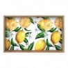 plateau rectangulaire en bois jaune citron | Plats rectangulaires plats rectangulaires 5x23x38cm