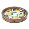 Tray rond limones en bois | Plats rectangulaires plats rectangulaires 5x35x35cm