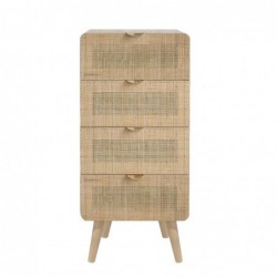 tiroir 4 tiroirs bruns de MDF | Rustic a dit Cajonera 82x30x37cm