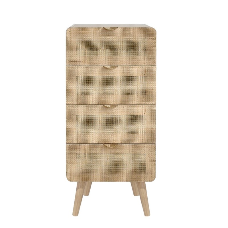 tiroir 4 tiroirs bruns de MDF | Rustic a dit Cajonera 82x30x37cm