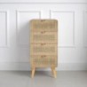 tiroir 4 tiroirs bruns de MDF | Rustic a dit Cajonera 82x30x37cm