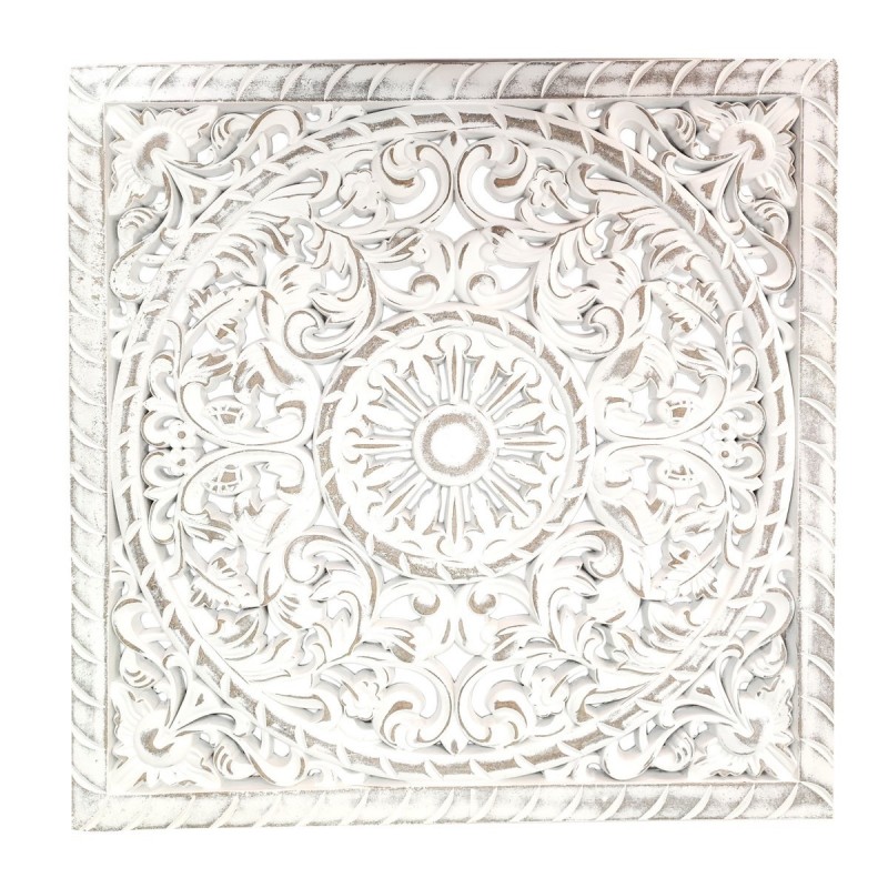 mur de mosaïque mur blanc de MDF | Plaque en bois assiette décorative plaques décoratives mur 60x2x60cm