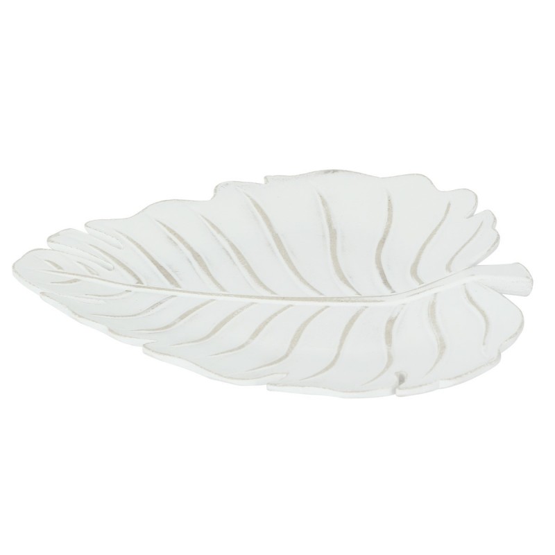 Forme de feuille blanche MDF | Figure décorative figures décoration salle 2x28x31cm