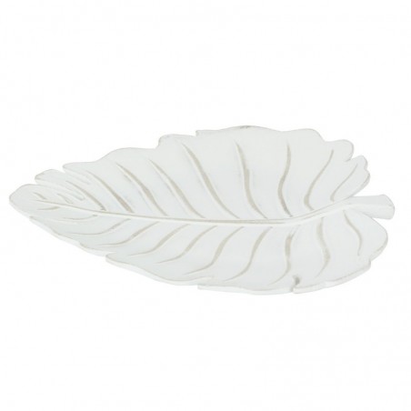 Forme de feuille blanche MDF | Figure décorative figures décoration salle 2x28x31cm