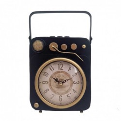 Black Metal Vintage Clock | Table de table vintage table table table horloge 18x8x15cm montres décoratives