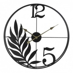 Horloge noire en métal | Mur mural vintage Vintage 60x6x60cm