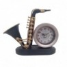 Black Metal Vintage Saxophone | Table Montres décoratives montres de table vintage 21x10x27cm