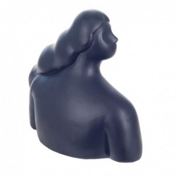 Busto Woman Black Resin | Figurines de la personne figurines pour la décoration de figurines de jardin 16x10x19cm