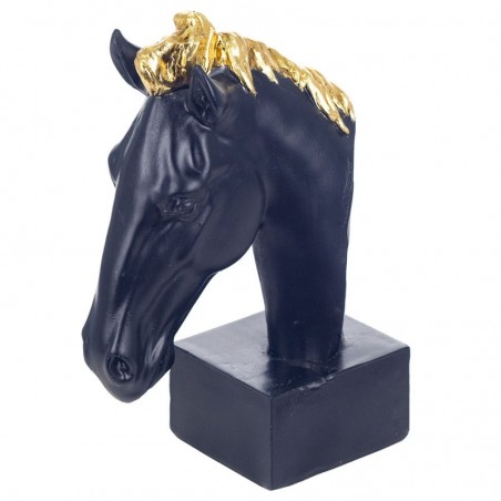 Figure Resin noir Horse | Figure Figures décoratives Décoration Salon 21x8x14cm