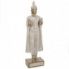 résine blanche Bouddha | Bouddha Figure Resin Figures pour le jardin Figure Resin Figure Decoration 40x7x12cm