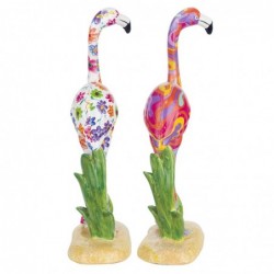 Figure Gruidae 2 Uni. Résine Multicolor | Figure de figure animale pour le jardin 20x5x8cm